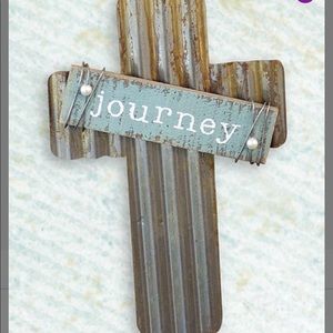 Honey and Me- 'Journey' Cross magnet- rustic tin metal vintage style decor- NWT